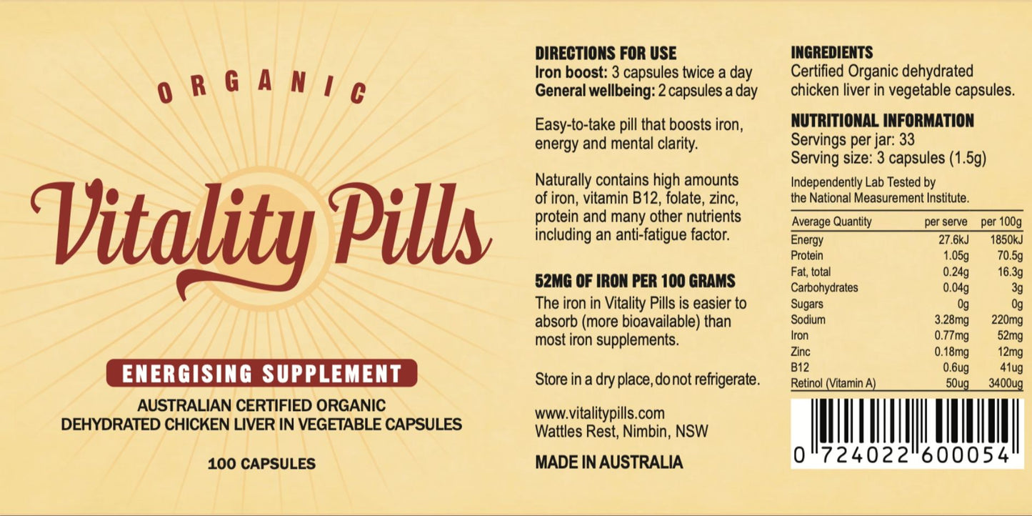 Vitality Pills - Chicken Liver Capsules